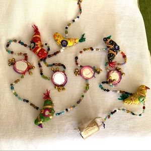 **50% off ** Strand Of Bird and Mirror Decor